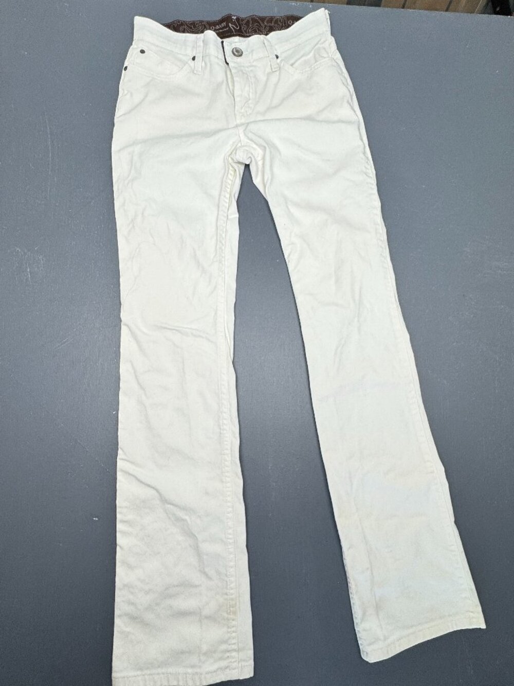 Wrangler Q-Baby Womens Size 10x36 White Bootcut Jeans Stretch Denim Ranch Wear
